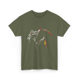 Horse Lady Horse Love T-Shirt - Military Green