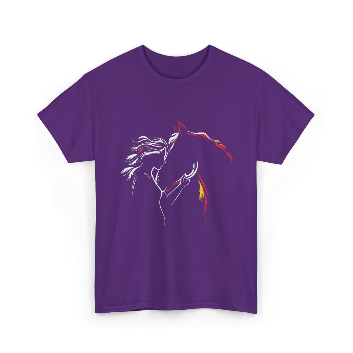 Horse Lady Horse Love T-Shirt - Purple