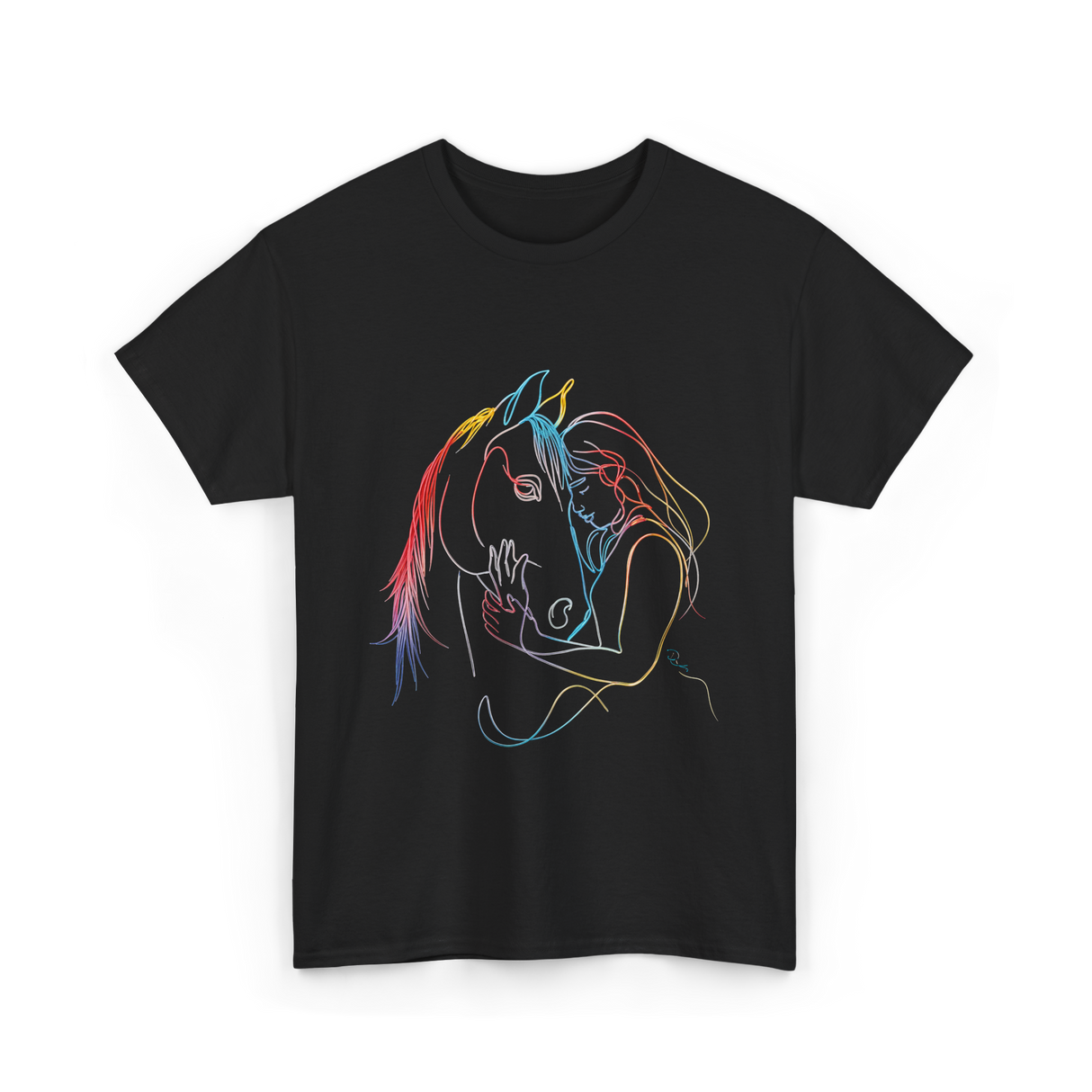 Horse Lover Equestrian Ride T-Shirt - Black