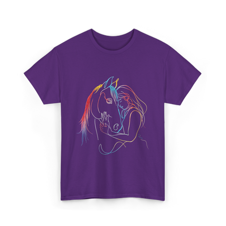 Horse Lover Equestrian Ride T-Shirt - Purple