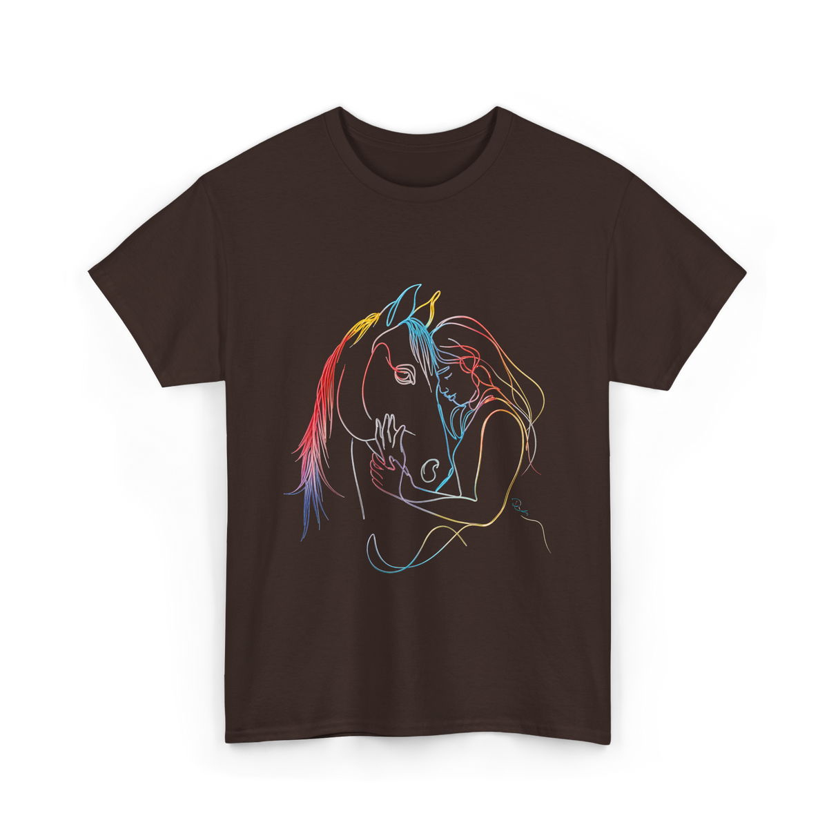 Horse Lover Equestrian Ride T-Shirt - Dark Chocolate