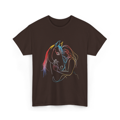 Horse Lover Equestrian Ride T-Shirt - Dark Chocolate