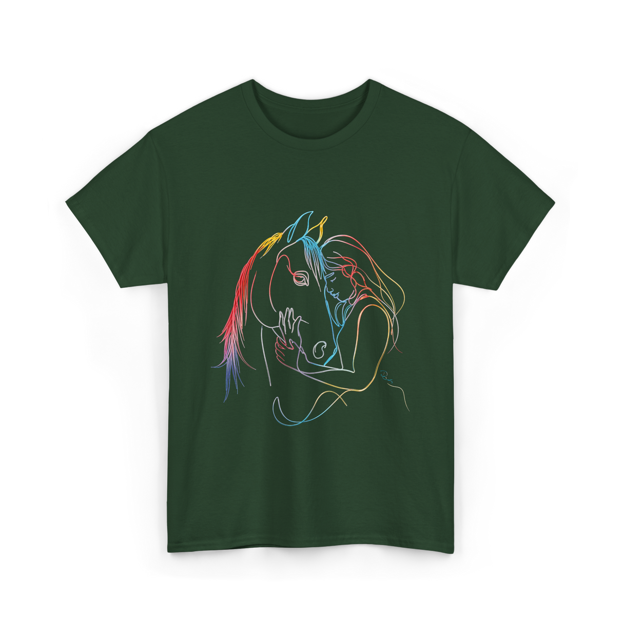 Horse Lover Equestrian Ride T-Shirt - Forest Green