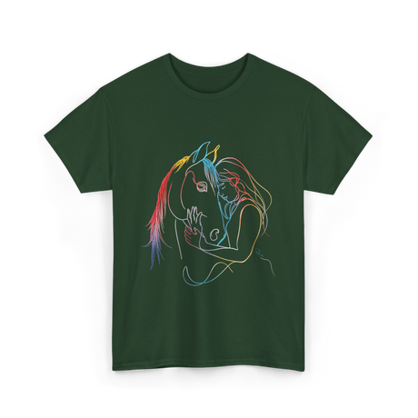 Horse Lover Equestrian Ride T-Shirt - Forest Green