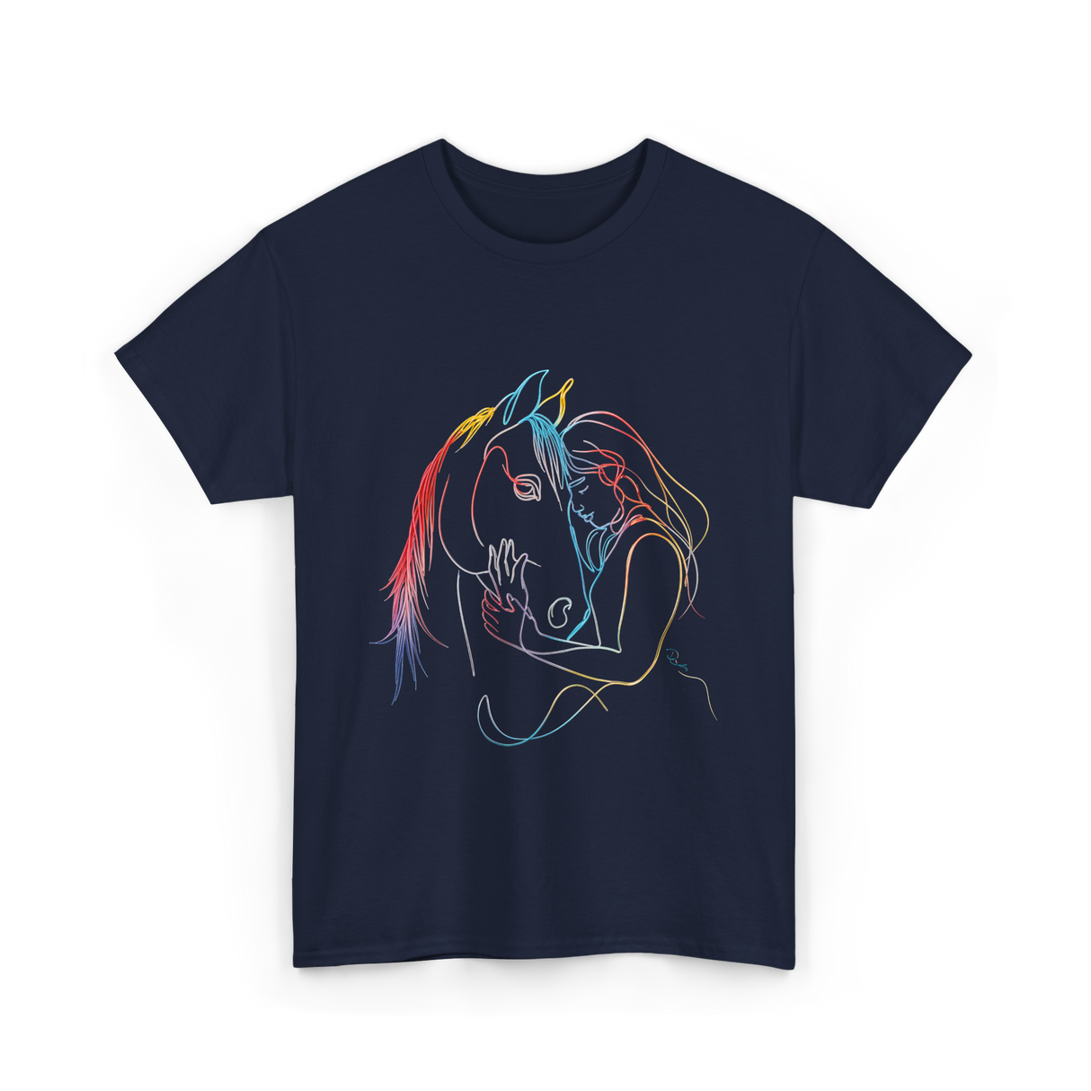 Horse Lover Equestrian Ride T-Shirt - Navy