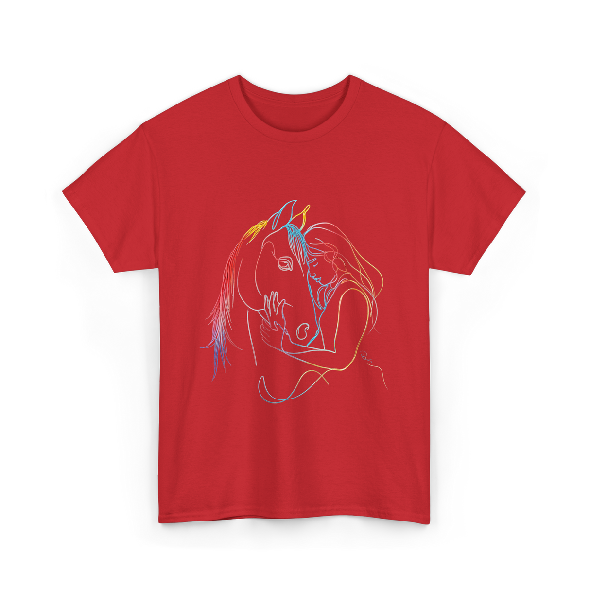 Horse Lover Equestrian Ride T-Shirt - Red