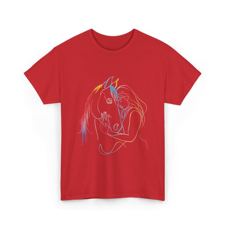 Horse Lover Equestrian Ride T-Shirt - Red