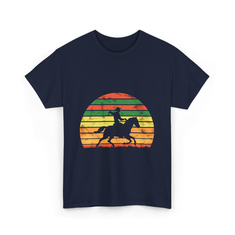 Horse Riding Cowboy Ranch T-Shirt - Navy