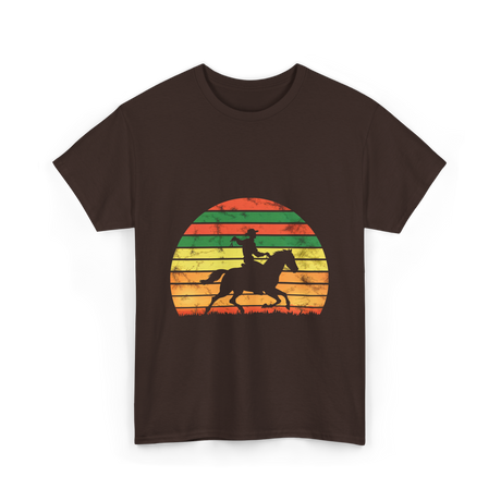 Horse Riding Cowboy Ranch T-Shirt - Dark Chocolate