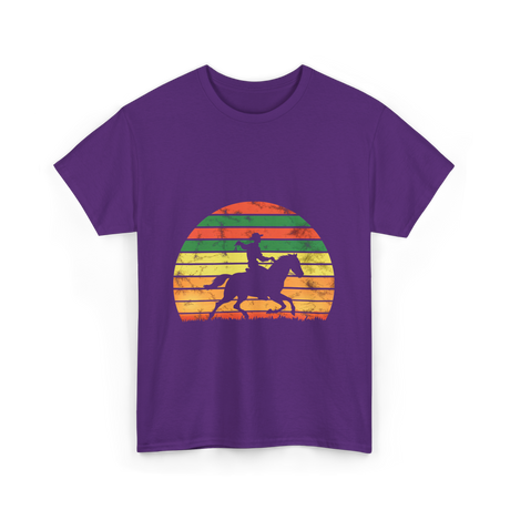 Horse Riding Cowboy Ranch T-Shirt - Purple