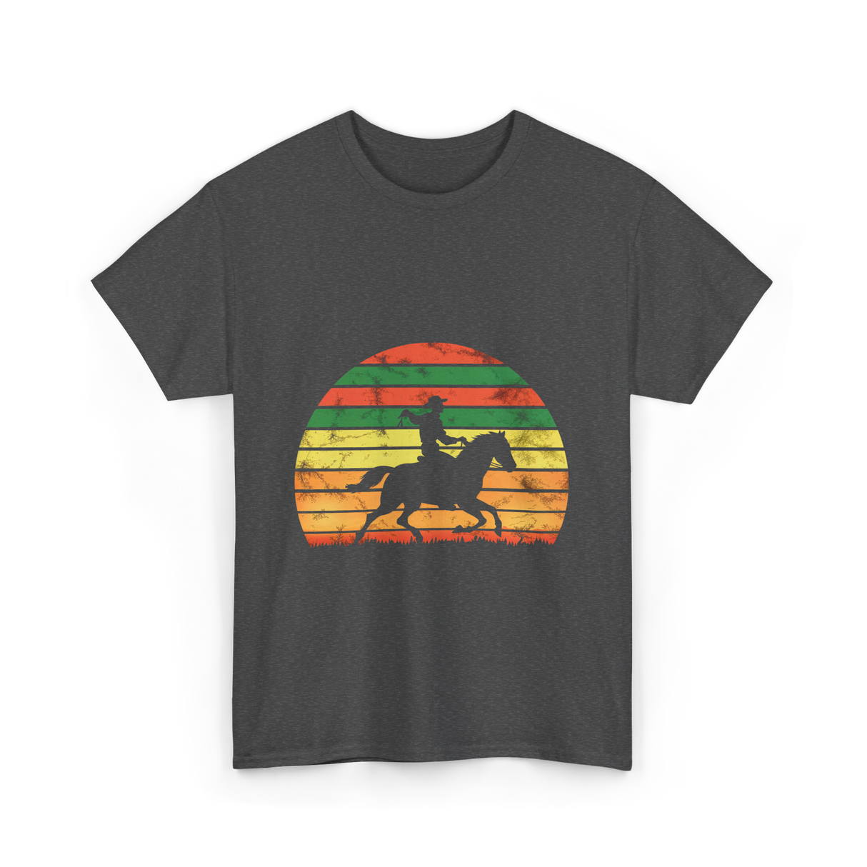 Horse Riding Cowboy Ranch T-Shirt - Dark Heather