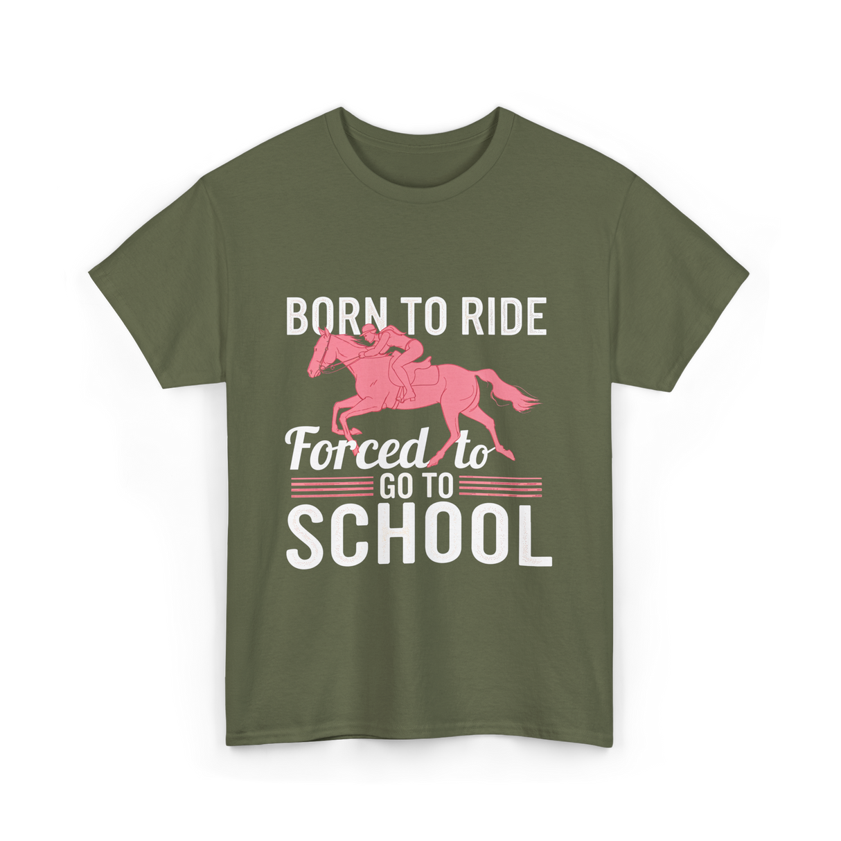 Horse Riding T-Shirt - Military Green