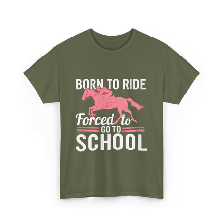 Horse Riding T-Shirt - Military Green