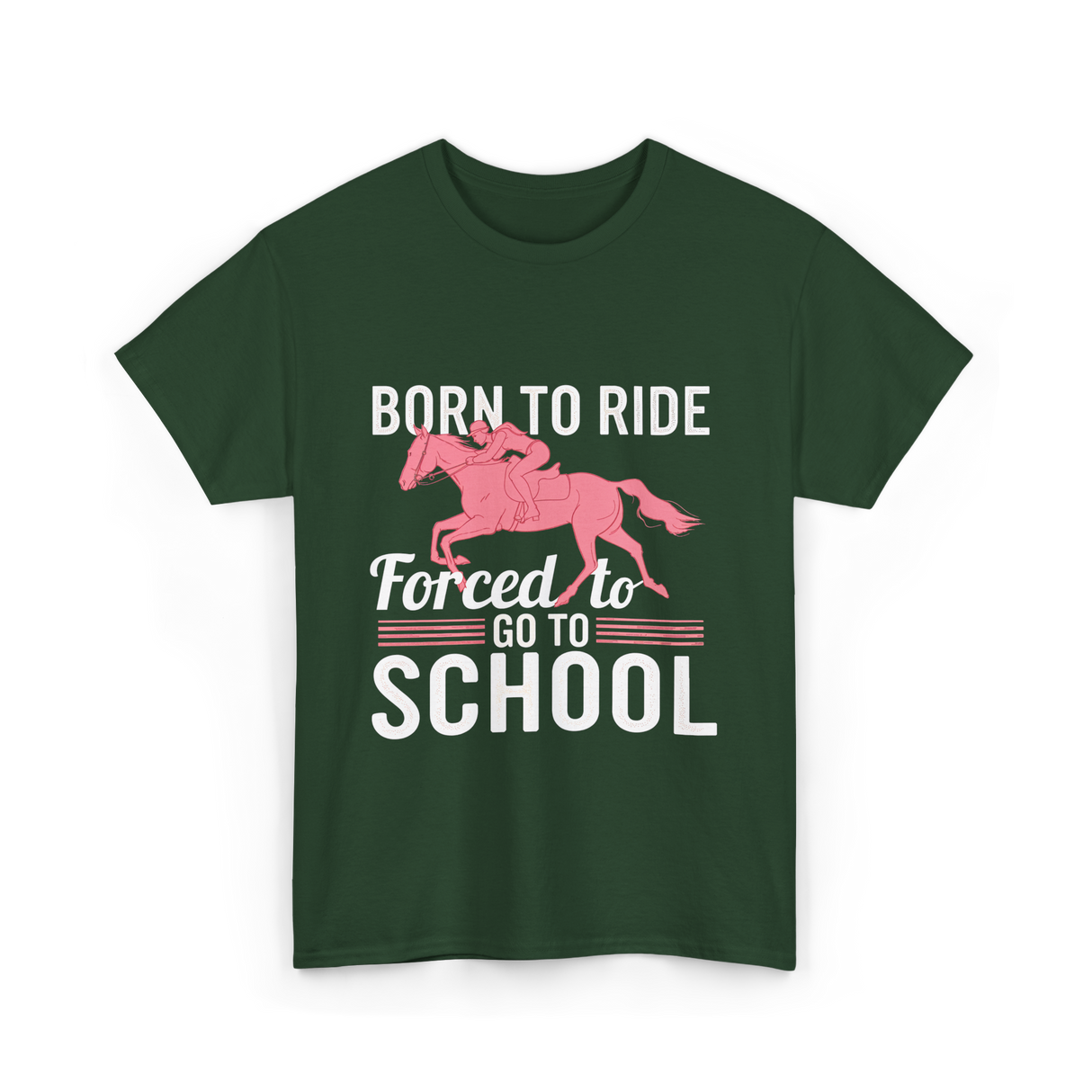 Horse Riding T-Shirt - Forest Green