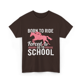 Horse Riding T-Shirt - Dark Chocolate