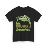 Horse Riding Teacher Equestrian T-Shirt - Black