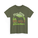 Horse Riding Teacher Equestrian T-Shirt - Military Green