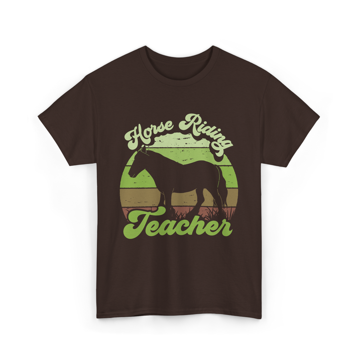 Horse Riding Teacher Equestrian T-Shirt - Dark Chocolate