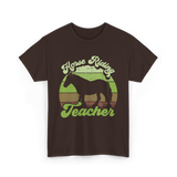 Horse Riding Teacher Equestrian T-Shirt - Dark Chocolate