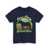 Horse Riding Teacher Equestrian T-Shirt - Navy