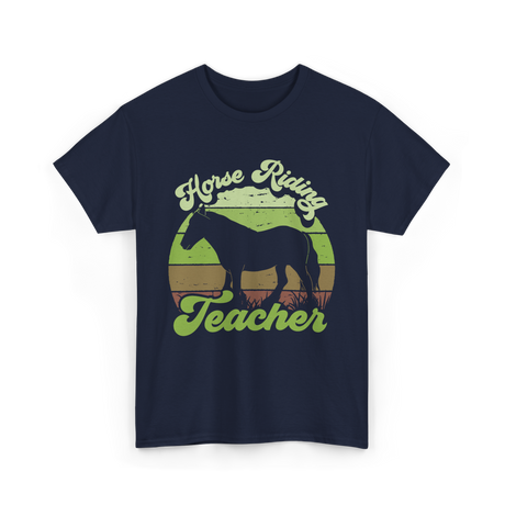 Horse Riding Teacher Equestrian T-Shirt - Navy