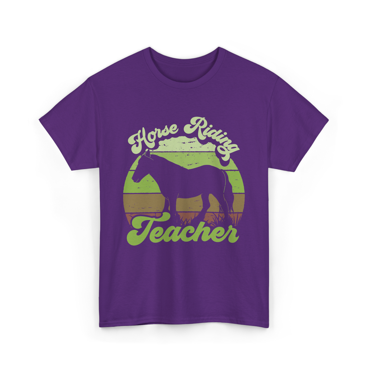 Horse Riding Teacher Equestrian T-Shirt - Purple