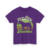 Horse Riding Teacher Equestrian T-Shirt - Purple