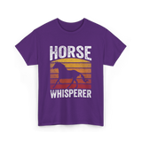 Horse Whisperer Equestrian Rider T-Shirt - Purple