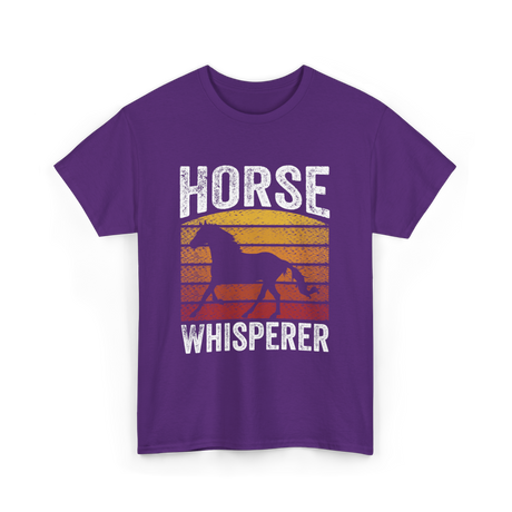 Horse Whisperer Equestrian Rider T-Shirt - Purple