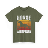 Horse Whisperer Equestrian Rider T-Shirt - Military Green