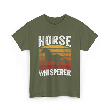 Horse Whisperer Equestrian Rider T-Shirt - Military Green