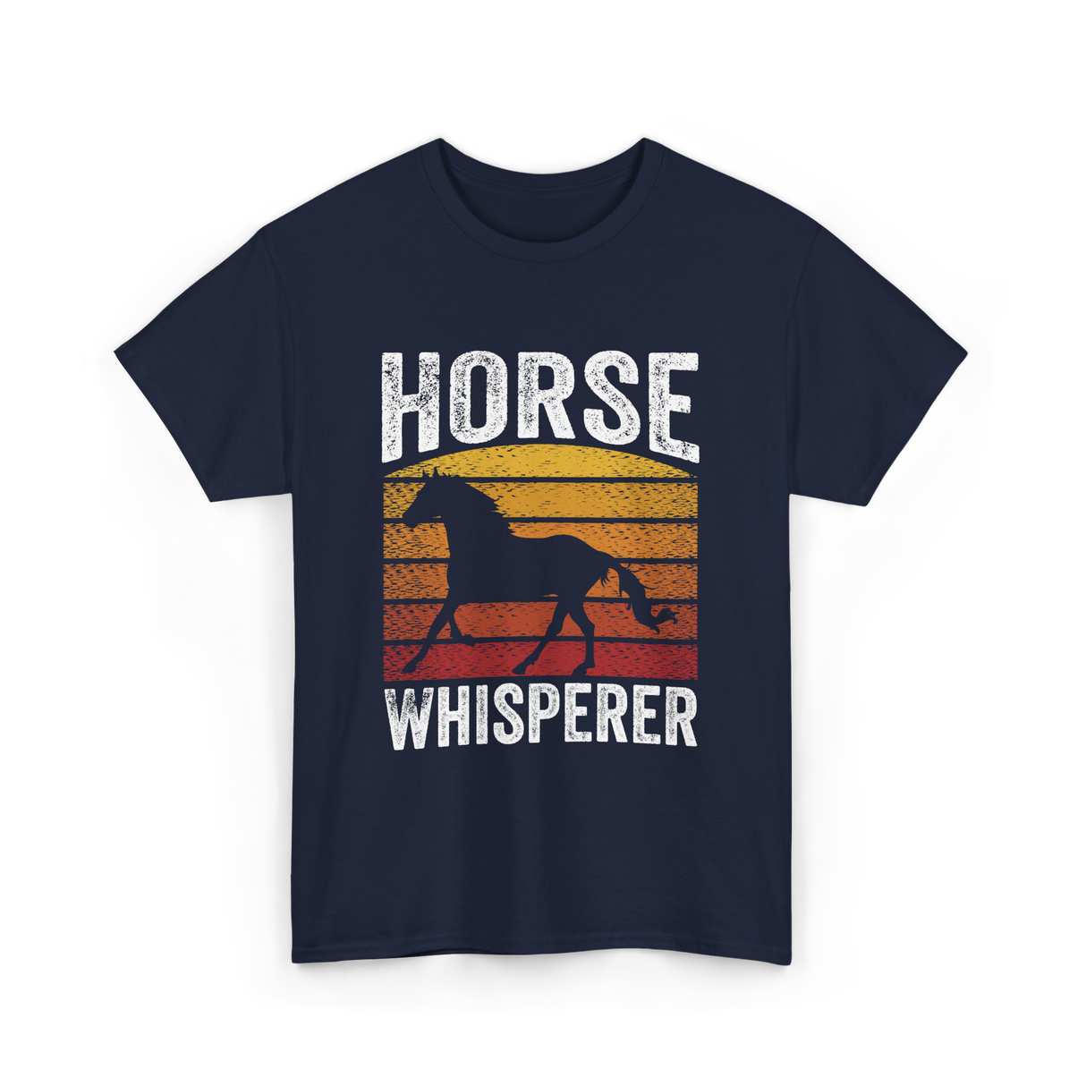 Horse Whisperer Equestrian Rider T-Shirt - Navy