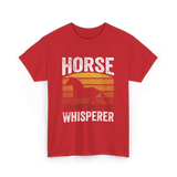 Horse Whisperer Equestrian Rider T-Shirt - Red