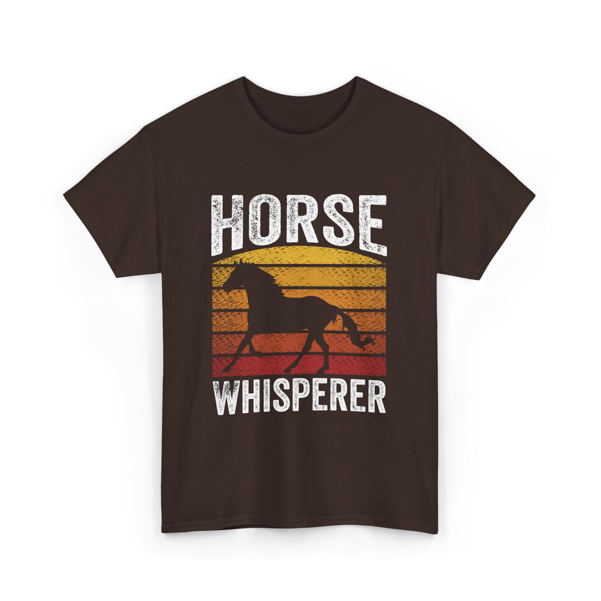 Horse Whisperer Equestrian Rider T-Shirt - Dark Chocolate