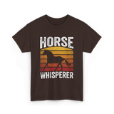 Horse Whisperer Equestrian Rider T-Shirt - Dark Chocolate