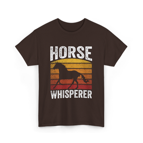 Horse Whisperer Equestrian Rider T-Shirt - Dark Chocolate