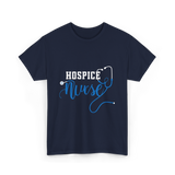 Hospice Nurse Caregiver Nurse T-Shirt - Navy