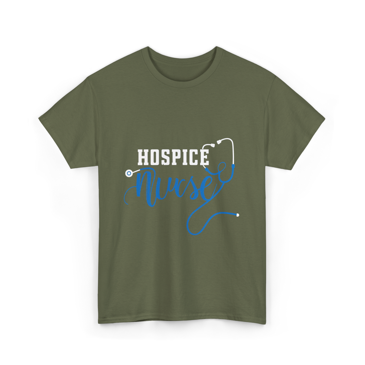 Hospice Nurse Caregiver Nurse T-Shirt - Military Green