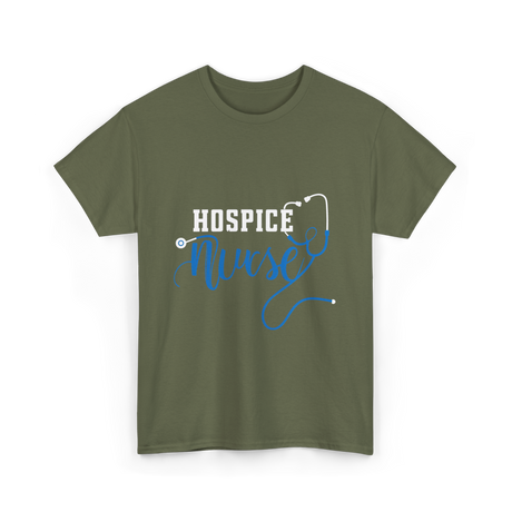 Hospice Nurse Caregiver Nurse T-Shirt - Military Green