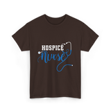 Hospice Nurse Caregiver Nurse T-Shirt - Dark Chocolate