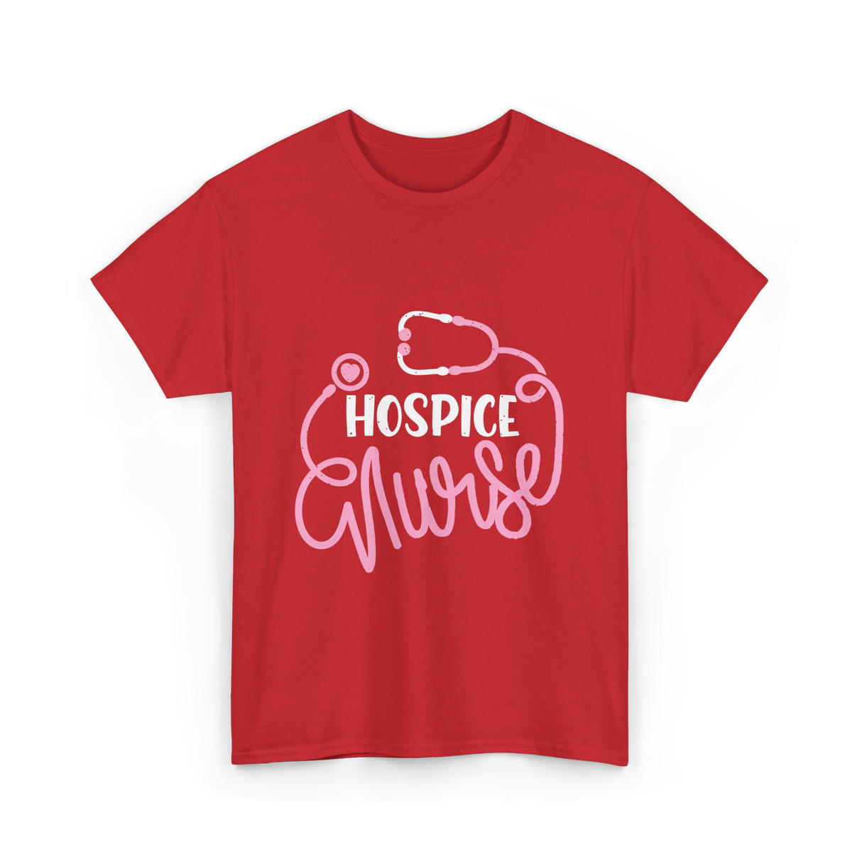 Hospice Nurse Nursing Care T-Shirt - Red