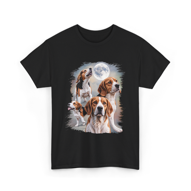 Howling at the Moon Beagle T-Shirt - Black