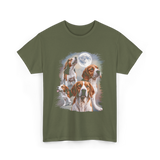 Howling at the Moon Beagle T-Shirt - Military Green