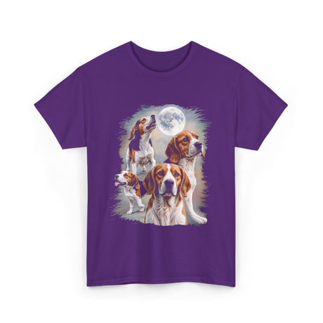 Howling at the Moon Beagle T-Shirt - Purple