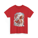 Howling at the Moon Beagle T-Shirt - Red