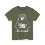 Hugs Bear Hugs T-Shirt - Military Green