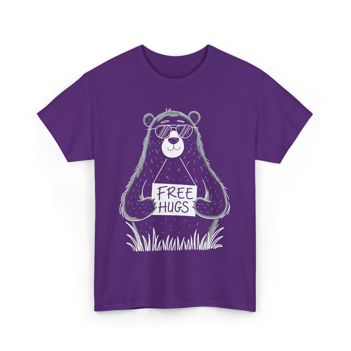 Hugs Bear Hugs T-Shirt - Purple