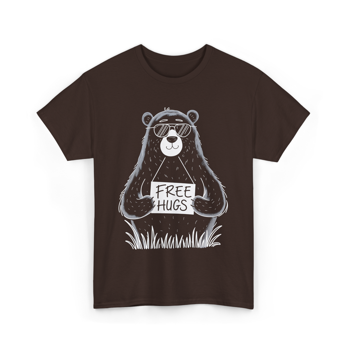 Hugs Bear Hugs T-Shirt - Dark Chocolate