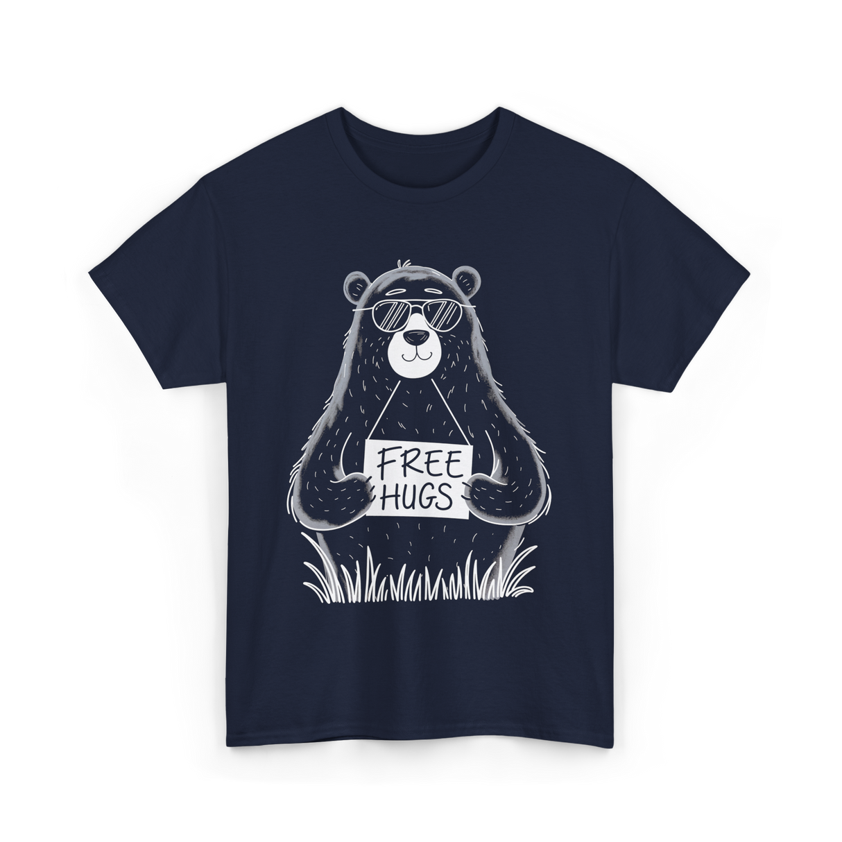 Hugs Bear Hugs T-Shirt - Navy