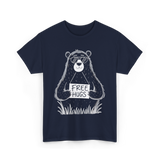 Hugs Bear Hugs T-Shirt - Navy